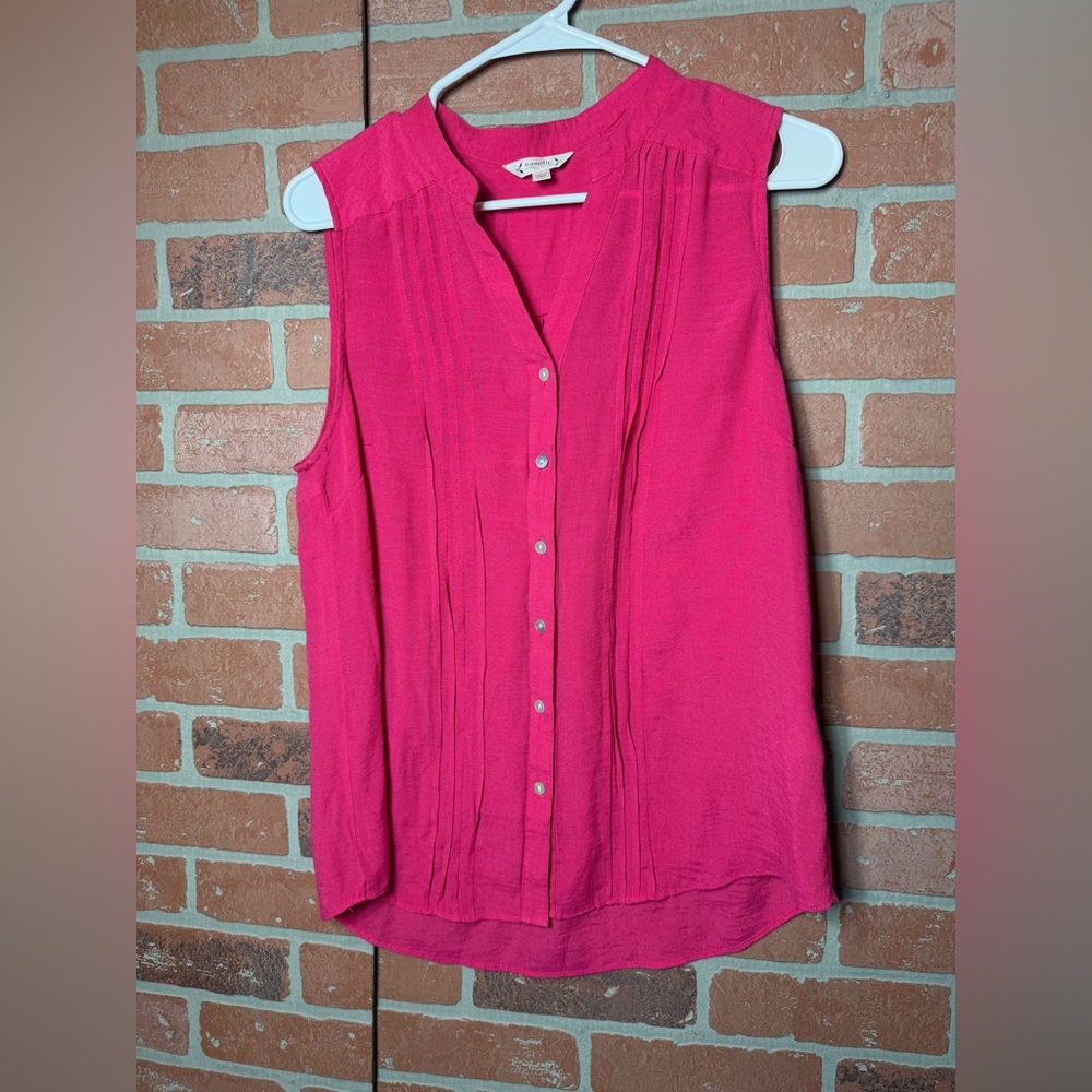 Nanette Lepore Fuchsia Button-Down Blouse